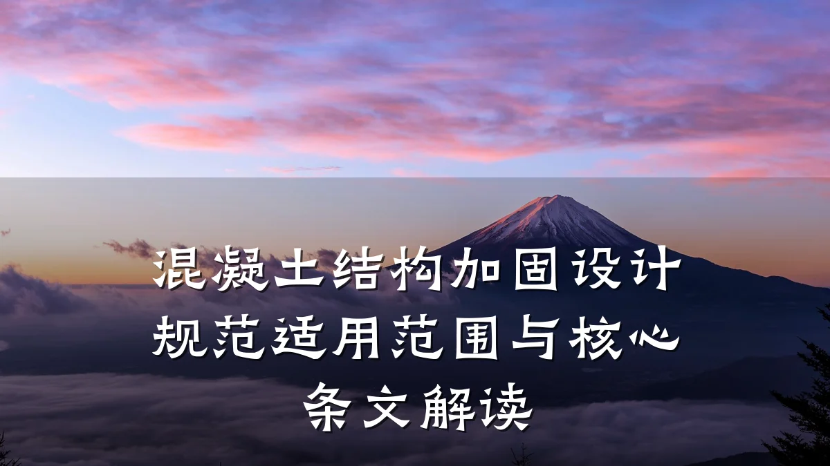 混凝土结构加固设计规范适用范围与核心条文解读