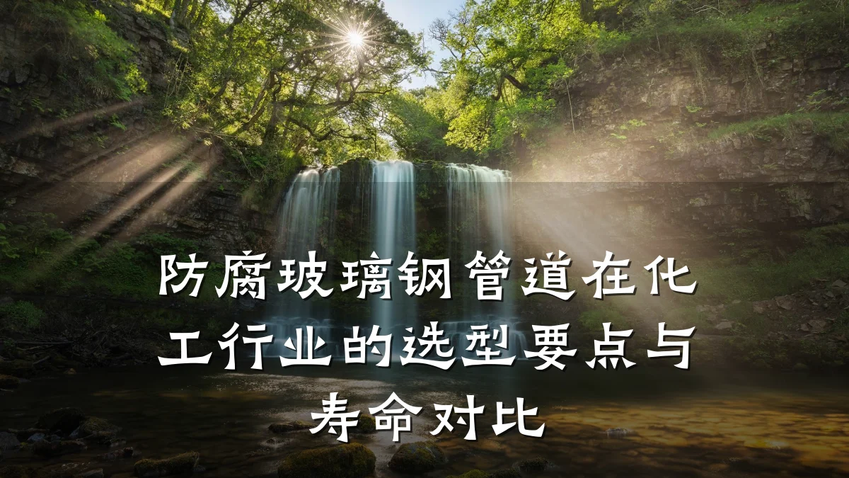 防腐玻璃钢管道在化工行业的选型要点与寿命对比
