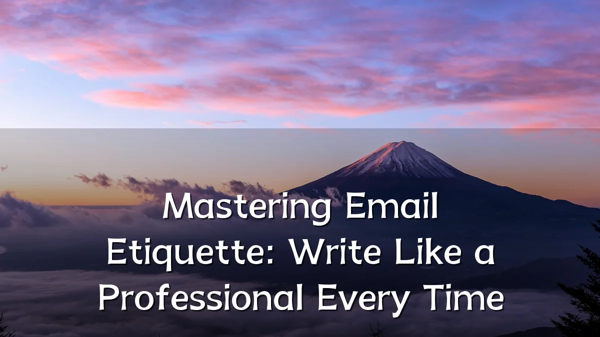 Mastering Email Etiquette: Write Like a Professional Every Time