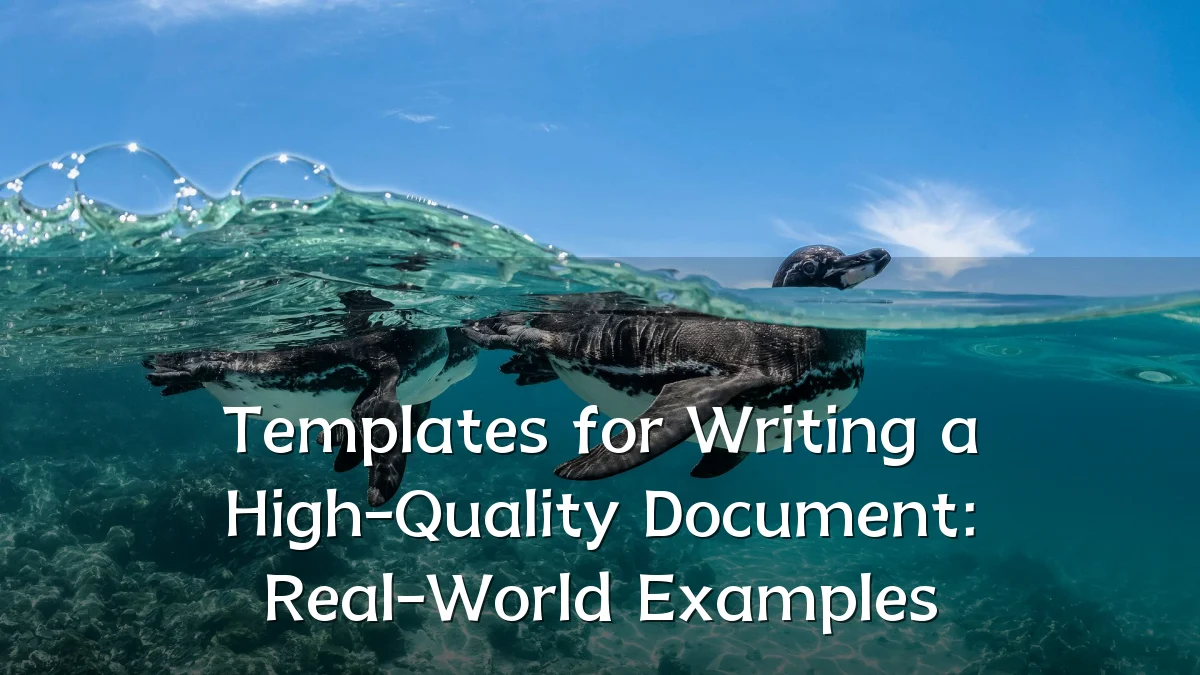 Templates for Writing a High-Quality Document: Real-World Examples