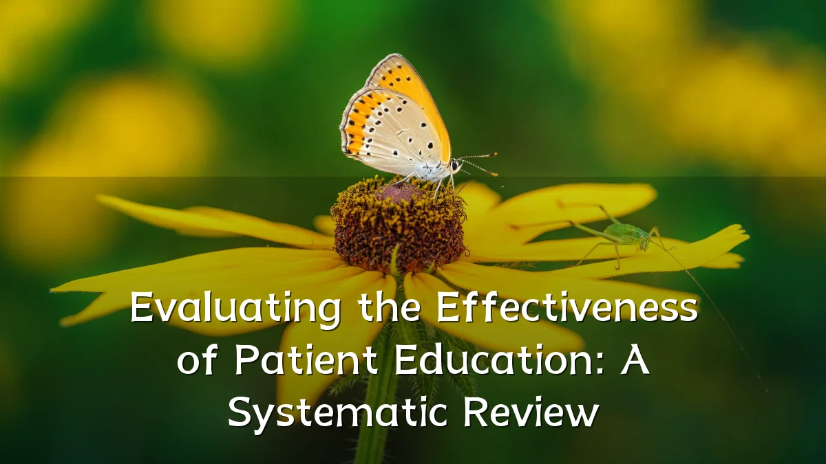 Evaluating the Effectiveness of Patient Education: A Systematic Review