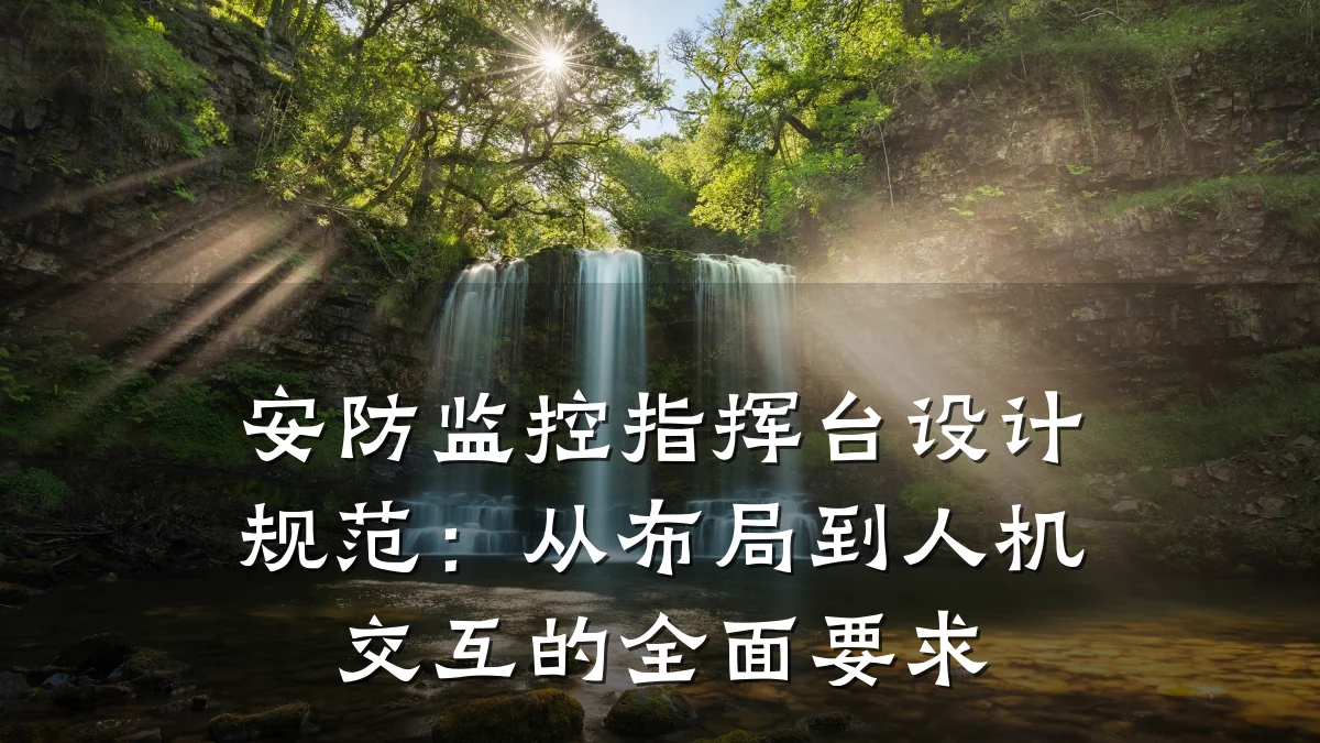 安防监控指挥台设计规范：从布局到人机交互的全面要求