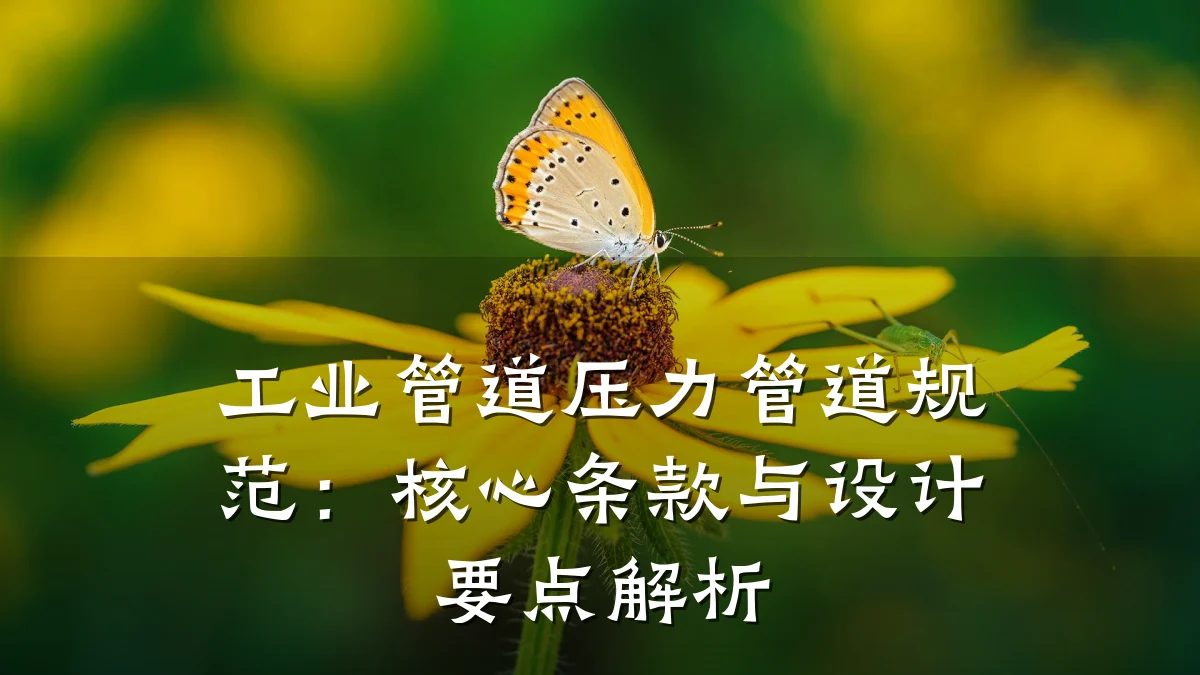 工业管道压力管道规范：核心条款与设计要点解析