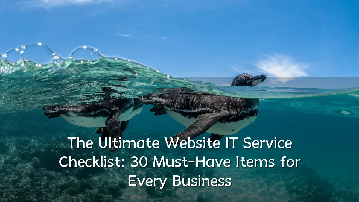 The Ultimate Website IT Service Checklist: 30 Must-Have Items for Every Business